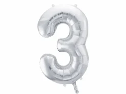Sølv Tal Ballon 86 cm - 3