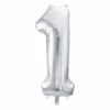 Sølv Tal Ballon 86 cm - 1