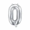 Sølv Tal Ballon 35 cm - 0