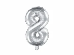 Sølv Tal Ballon 35 cm - 8