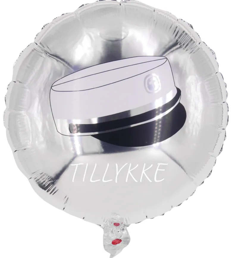Sølv Tillykke Student Folie Ballon