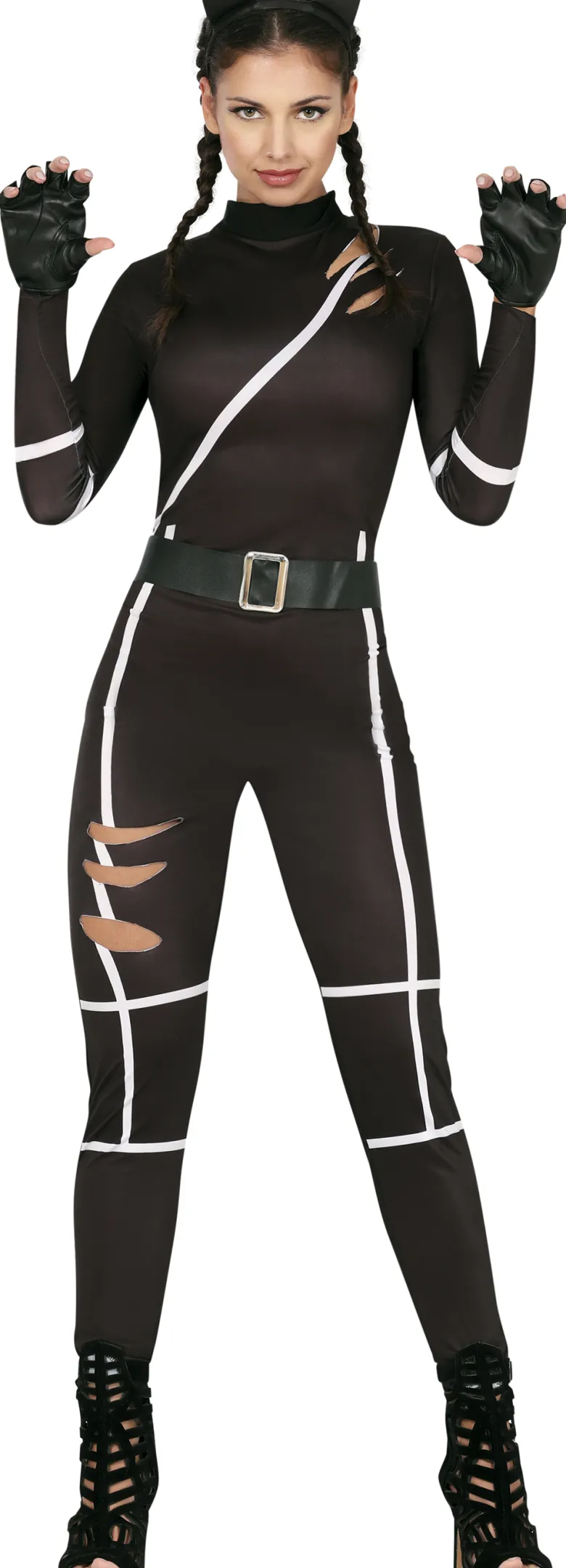 Sort Catwoman Suit - Halloween Kostume