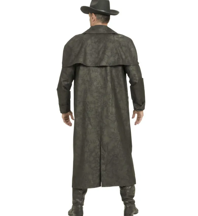 Sort cowboy frakke XL
