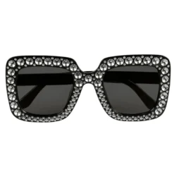 Sorte Firkantet Bling Bling Briller