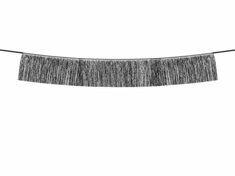 Sort Frynsebanner, 20 x 135 cm