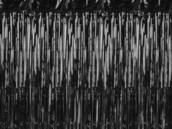 Sort Glimmerforhæng - 90 x 250 cm