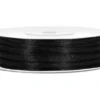 Sort Satinbånd, 50M X 3mm