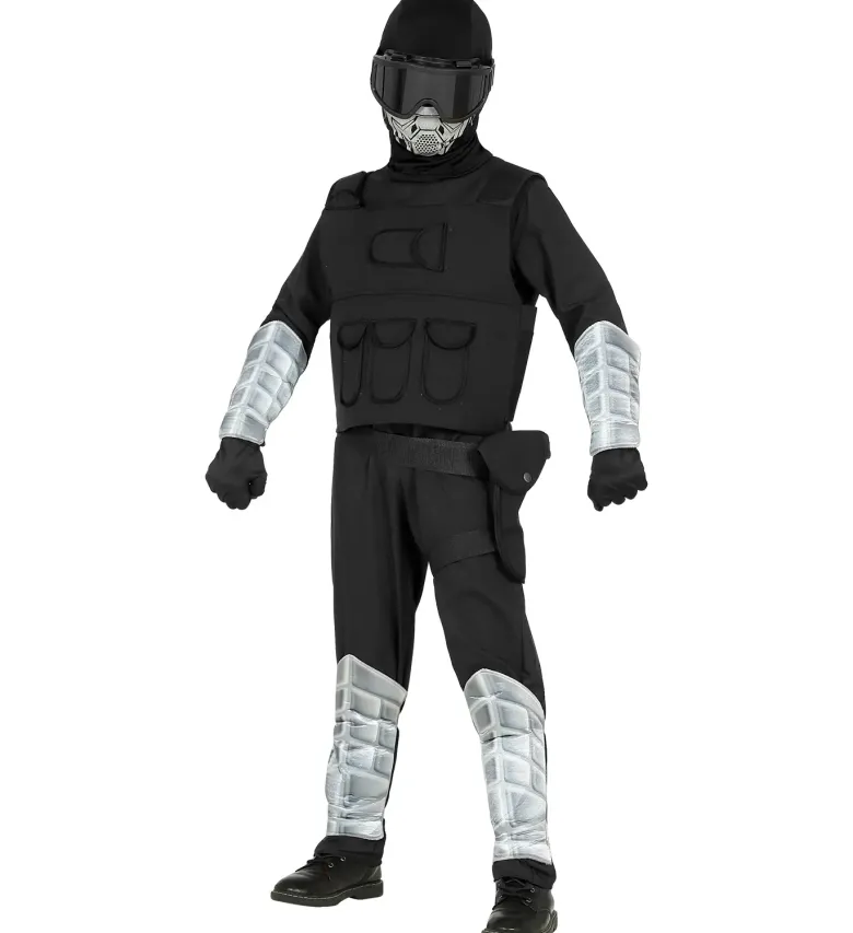 Sort Special Forces Børnekostume