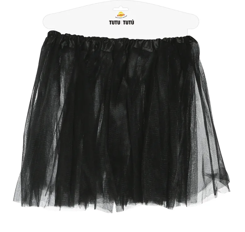 Sort Tylskørt Til Børn (Tutu) - Kort Model (30cm)