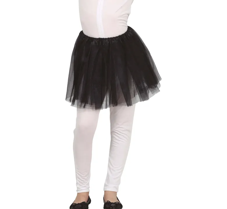Sort Tylskørt Til Børn (Tutu) - Kort Model (30cm)
