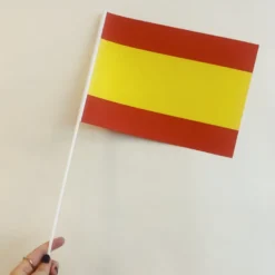 Spansk Papirflag på Pind, 27 x 20 cm