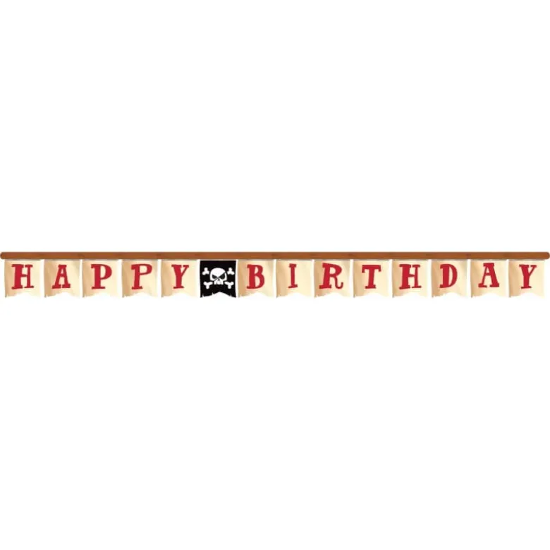 Sørøver "Happy Birthday" Guirlande til Pirat Fødselsdag