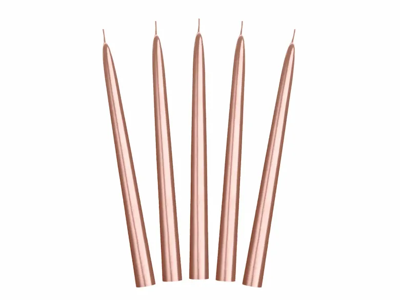 Stagelys Metallisk Rosegold, 10 stk.