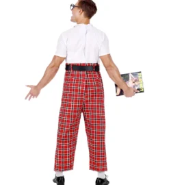 Stereotypisk Kikset Nørd Kostume m/Ternet Overalls