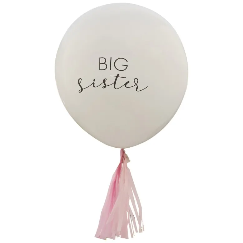 Stor "Big Sister" Ballon m/Tassels, 45 cm