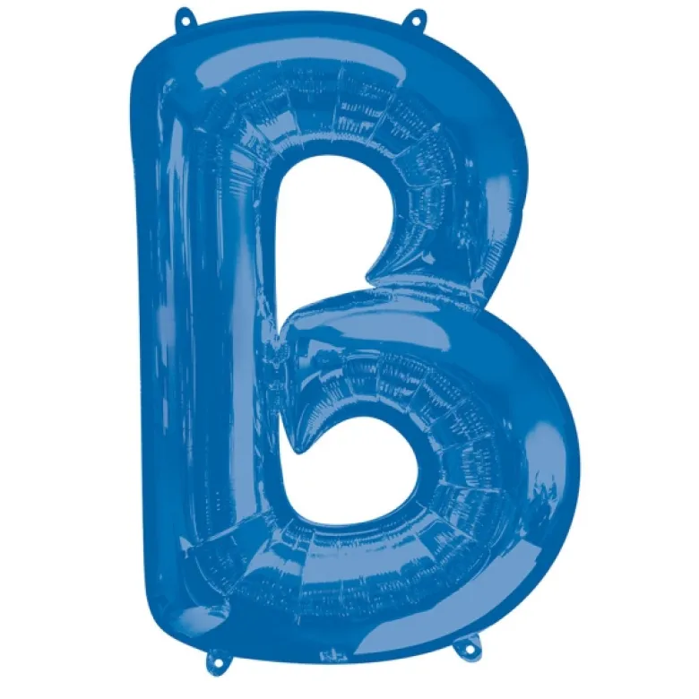 Stor Blå Folie Ballon - Bogstav ''B''