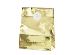 Store Guld Gaveposer Med Mærkater, 3 stk.