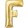 Stor Guld Folie Ballon - Bogstav ''F''