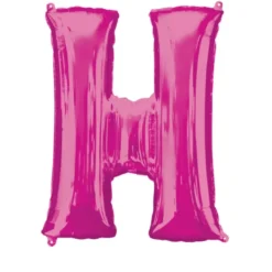 Stor Pink Folie Ballon - Bogstav ''H''