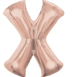 Stor Rosegold Folie Ballon - Bogstav ''X''