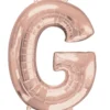 Stor Rosegold Folie Ballon - Bogstav ''G''