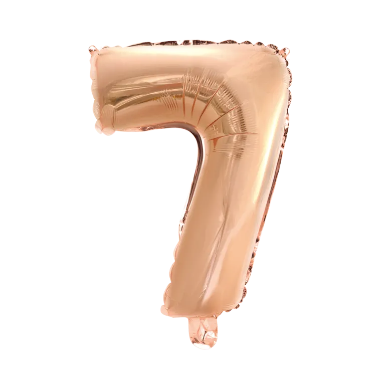 Stor rosegold tal ballon (88cm.) - 7 tal