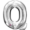 Stor Sølv Folie Ballon - Bogstav ''Q''