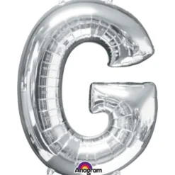 Stor Sølv Folie Ballon - Bogstav ''G''