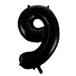 Stor Sort Folie Ballon - 9 Tal