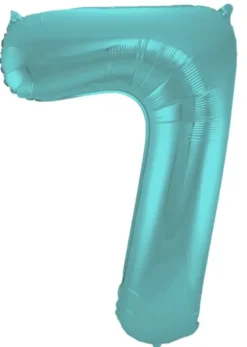 Stort Aqua Grønt Shape Folietal 86 cm, 7 Tal
