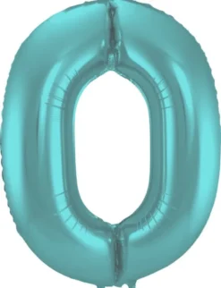 Stort Aqua Grønt Shape Folietal 86 cm, 0 Tal