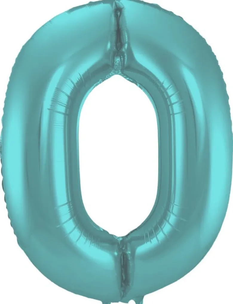 Stort Aqua Grønt Shape Folietal 86 cm, 0 Tal