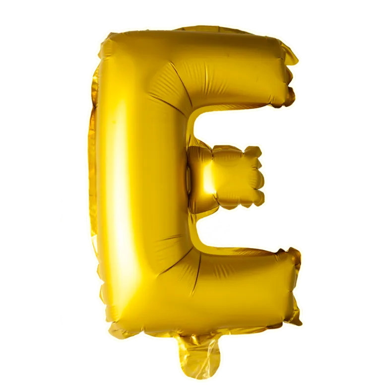 Stort Guld Folie Bogstav - ''E''