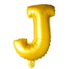 Stort Guld Folie Bogstav - ''J''