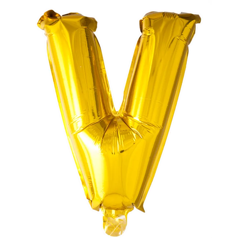 Stort Guld Folie Bogstav - ''V''