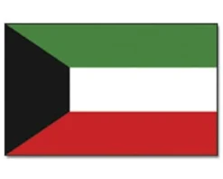 Stort Kuwaitisk Stofflag, 90 x 150 cm