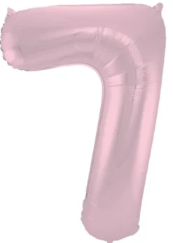 Stort Lyserødt Shape Folietal 86 cm, 7 Tal