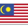 Stort Malaysisk Stofflag, 90 x 150 cm