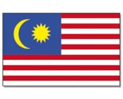 Stort Malaysisk Stofflag, 90 x 150 cm