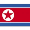 Stort Nordkoreansk Stofflag, 90 x 150 cm