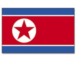 Stort Nordkoreansk Stofflag, 90 x 150 cm