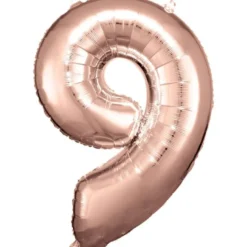 Stort Rosegold Shape Folietal 86 cm, 9 Tal