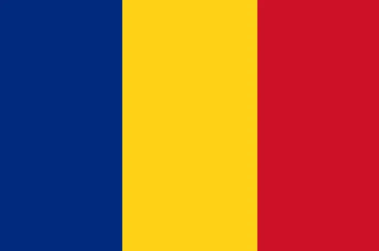 Stort Rumænsk Stof Flag, 90x150 cm