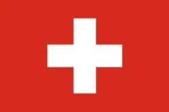 Stort Schweizisk Stof Flag, 90 x 150 cm