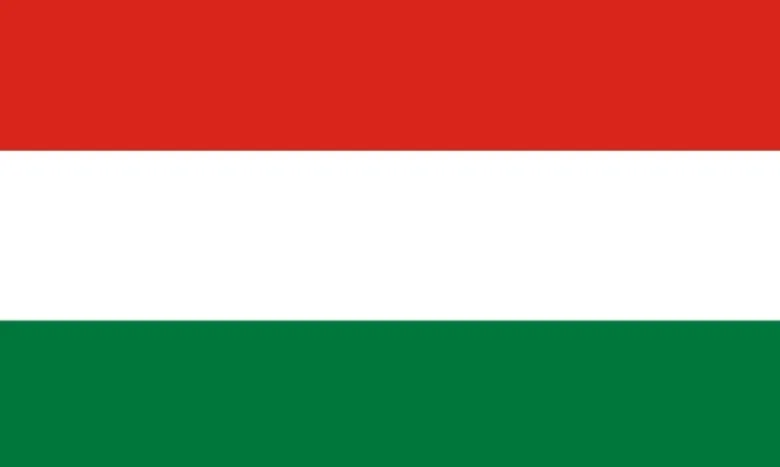 Stort Ungarsk Stof Flag, 90 x 150 cm