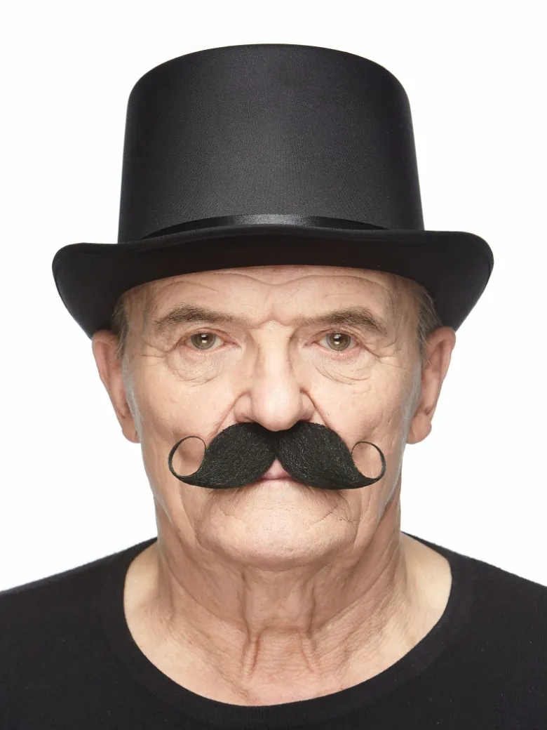 Stærk Mand Moustache, Sort