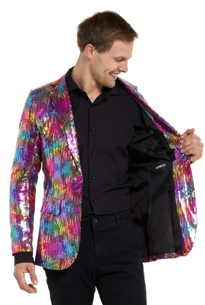 Suitmeister™ Blazer - Paillet Regnbue