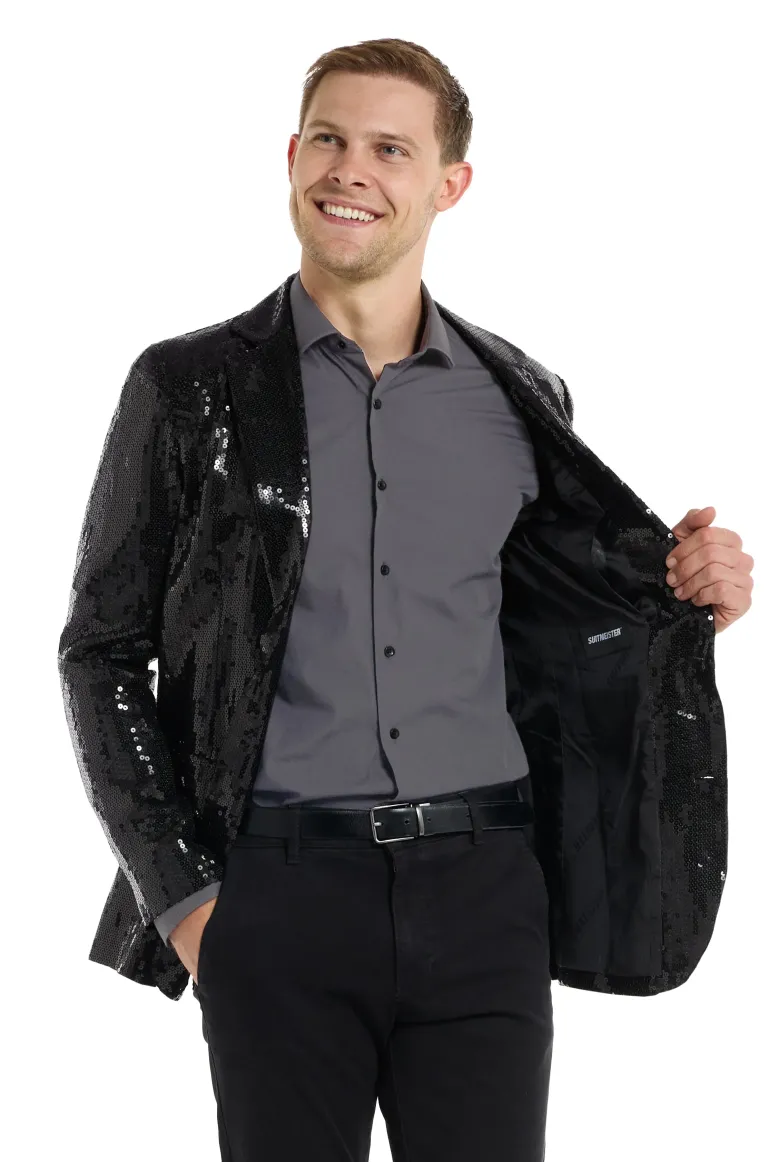 Suitmeister™ Blazer - Paillet Sort
