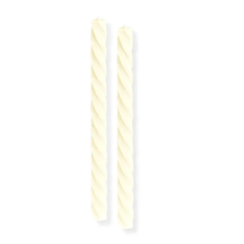 Swirl Stagelys Cremefarvet