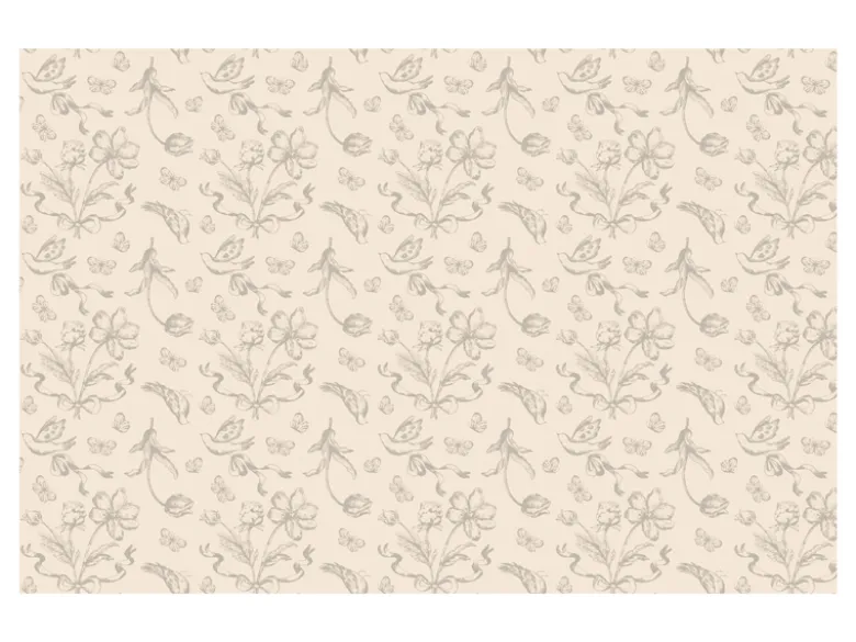 Tableclo Års Beige Blomster, 180 X 120 cm